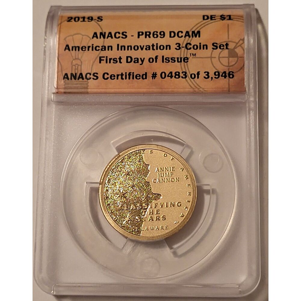 Share 2019 S American Innovation Dollar Delaware - The Stars PR69 DCAM ANACS FDI